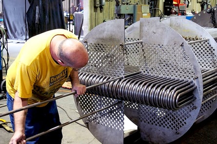 3 - Heat exchanger tubes being fabricated