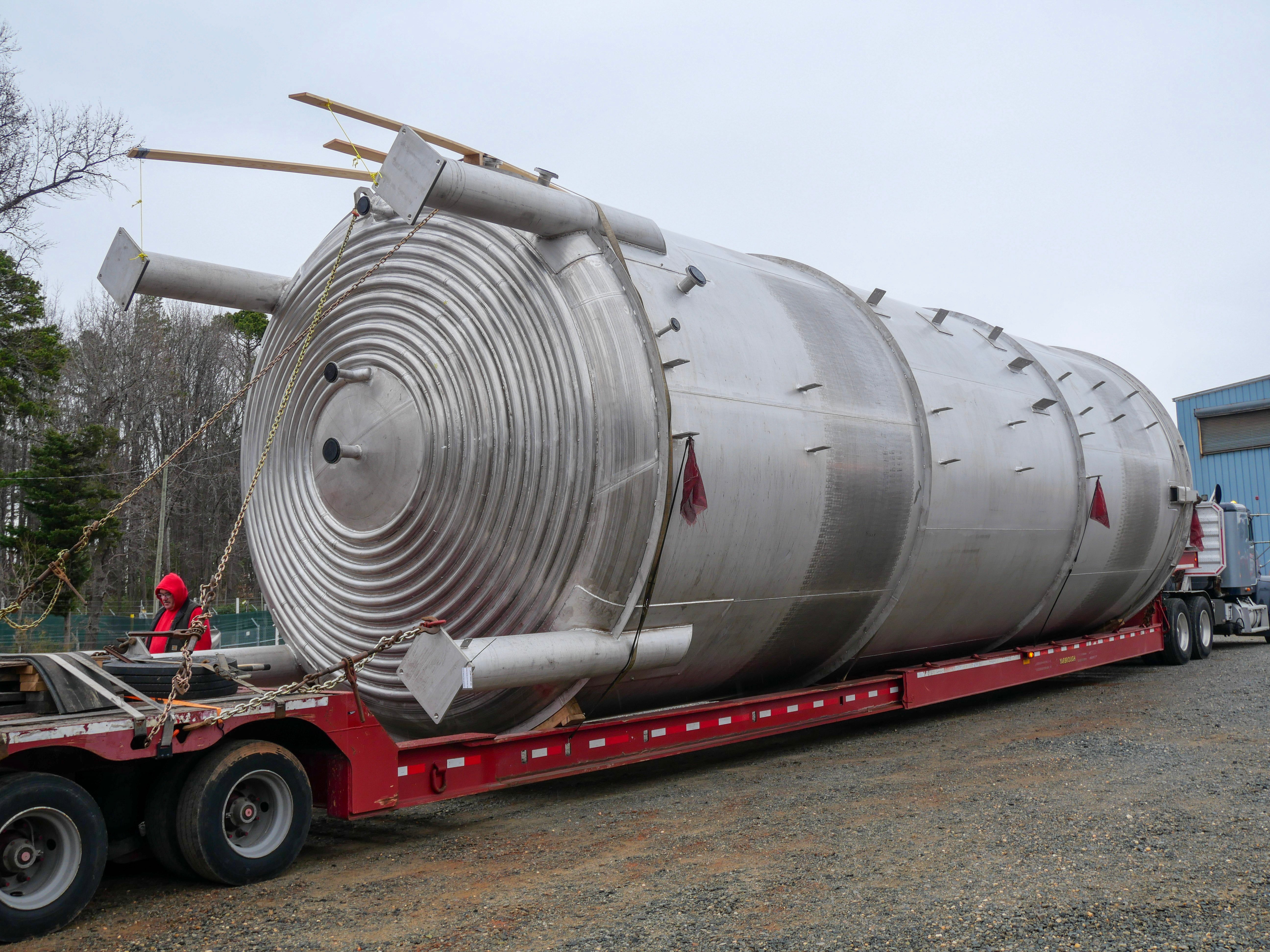 44,000-gallon stainless steel storage tank