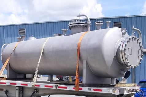 Pressure Vessel - Completed Fabrication - Ready-to-Ship on Flatbed Truck_