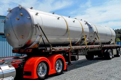 Pressure Vessel Fabrication - The Science Behind the Vessels - Pressure Vessel on Flatbed Truck
