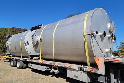 Pulp & Paper - Storage Tank Fabrication  - Overvarnish Bulk Storage Tanks 120 Dia. x 192 Lg