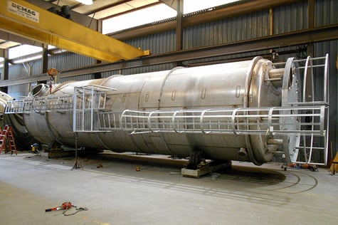 Stainless Steel Storage Tank with Custom Ladders & Cages - Custom manufacturing