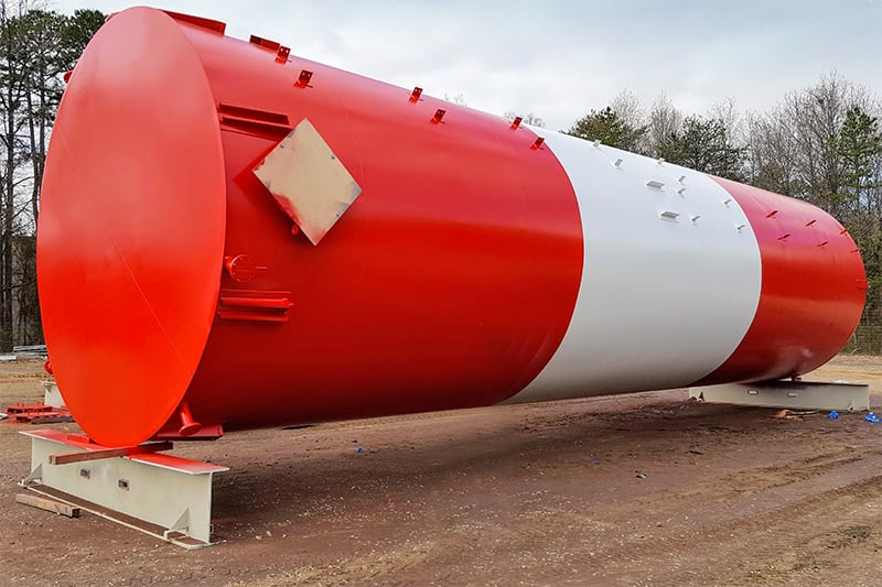 10 - Custom painting coating API storage Tank Red