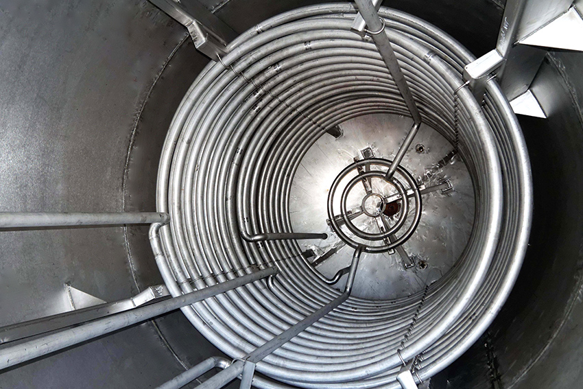 Internal Coils for ASME Pressure Vessels Tanks Equipment - Example